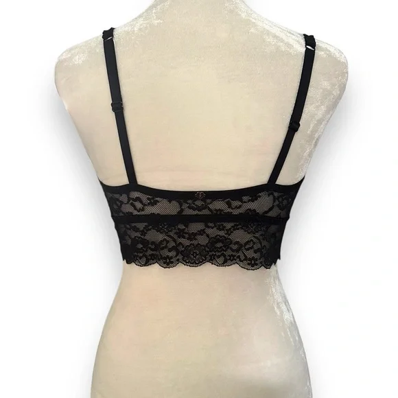 ✨Limited Edition✨ Victoria’s Secret PINK 💎Rhinestone Black Lace Bralette - Picture 5 of 8